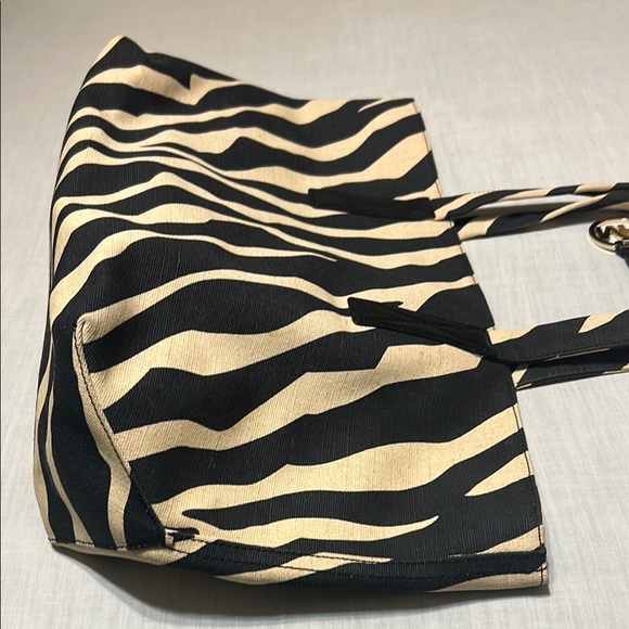 Michael Kors Zebra Print Black and Cream Tote - Picture 8 of 15